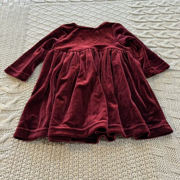 Perfectly Dressed Maroon Velvet Beaded Dress ~ 12M - Picture 7 of 9